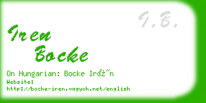 iren bocke business card